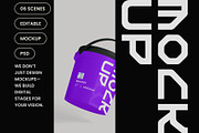 Plastic Bucket Mockup, a Packaging Mockup by hiddemaru (Thumbnail 2 of 4)