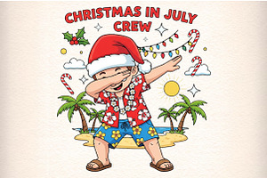 Christmas in July Squad Png, an Illustration by Craft Nest