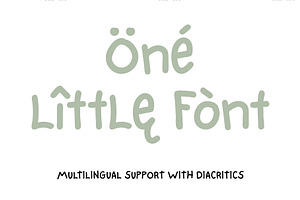 One Little Font Greek / Latin