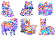 Funny Christmas Animals clipart, an Illustration by CreationArt (Thumbnail 2 of 6)