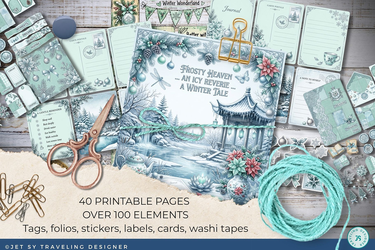 Cozy Winter Christmas Ephemera Kit, an Object Graphic by Traveling Designer (Photo 2 of 6)