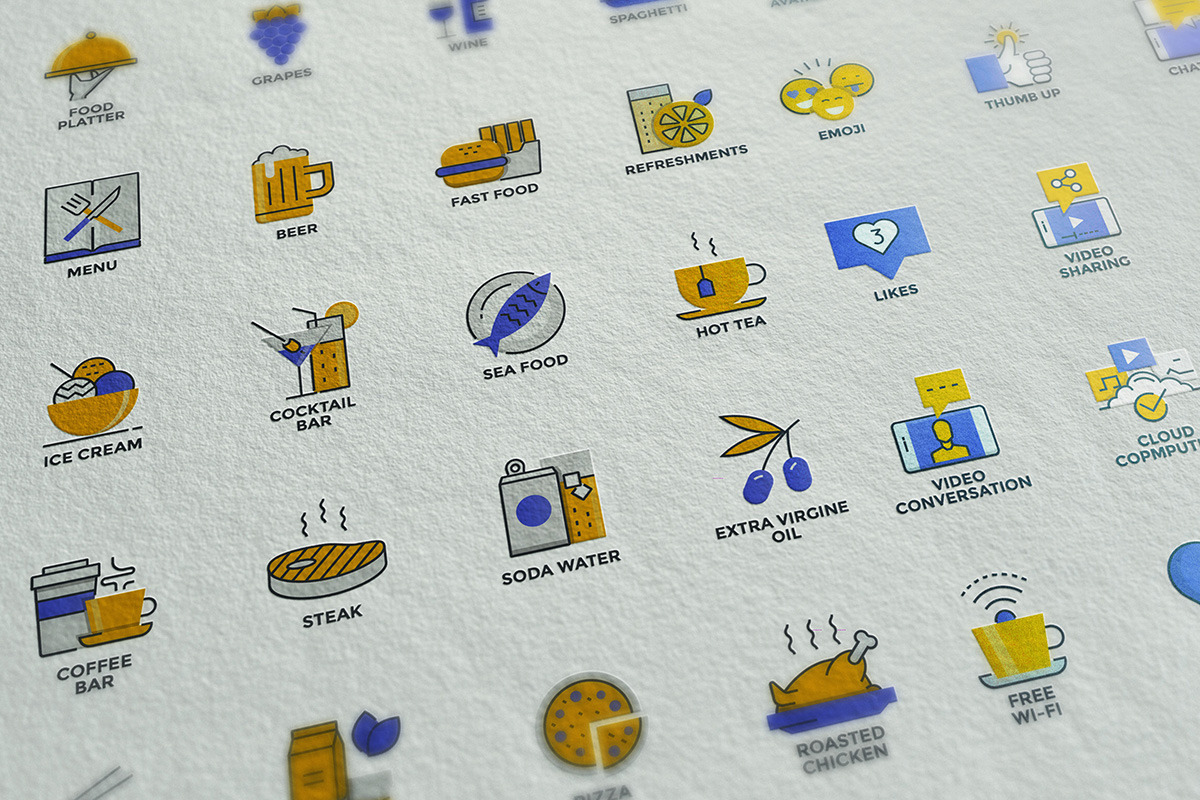 Set of flat smooth gradient icons, an Icon by Creative Graphics (Photo 10 of 12)