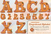 Christmas Gingerbread Alphabet PNG, a Seasonal Illustration by Ink Gallery (Thumbnail 1 of 5)
