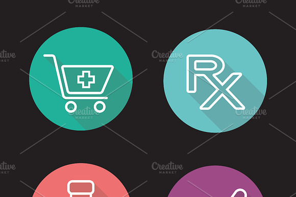 Pharmacy Icons. Vector