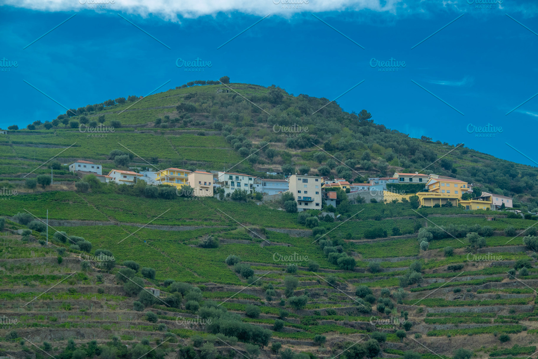 High angle view of a traditional portuguese village, an Architecture Photo by DanFLCreativo