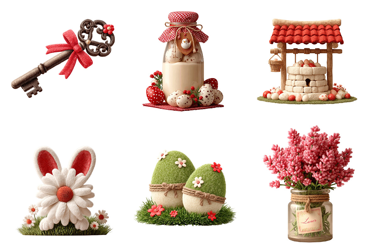 Cottagecore Spring Easter Png Set, an Illustration by CreationArt (Photo 4 of 6)
