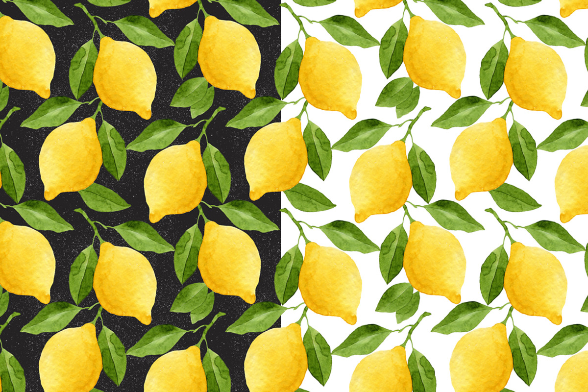Watercolor Lemons Set, a Food Illustration by Helga Wigandt (Photo 8 of 9)