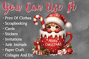 Christmas Cute Girl With Cup Clipart, a Seasonal Illustration by Craft Nest (Thumbnail 5 of 5)