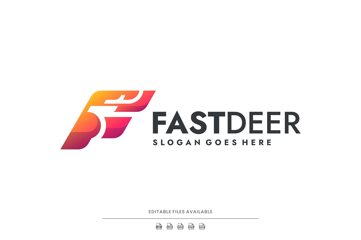 Modern Gradient Deer with Letter F, a Branding & Logo Template by Artnivora.Std (Photo 1 of 4)