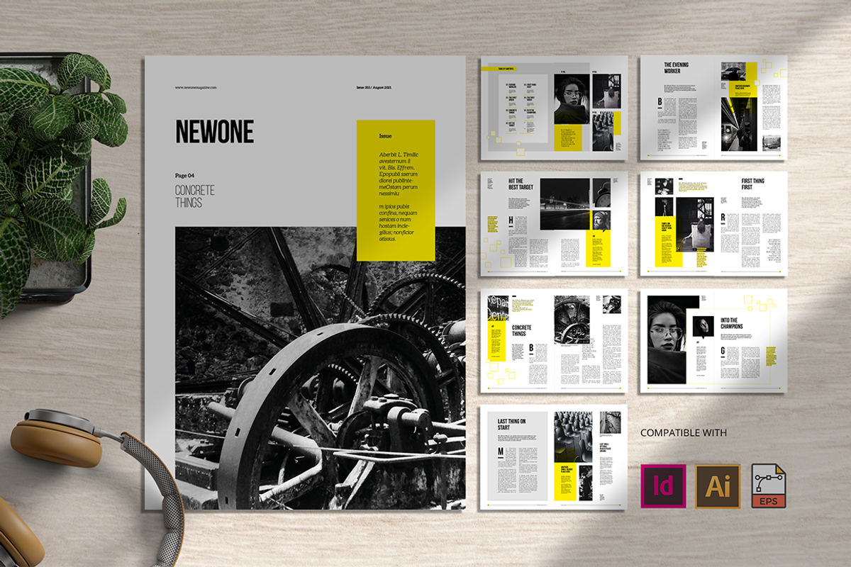 Newone | Magazine Template, a Magazine Template by spidergraph (Photo 1 of 9)