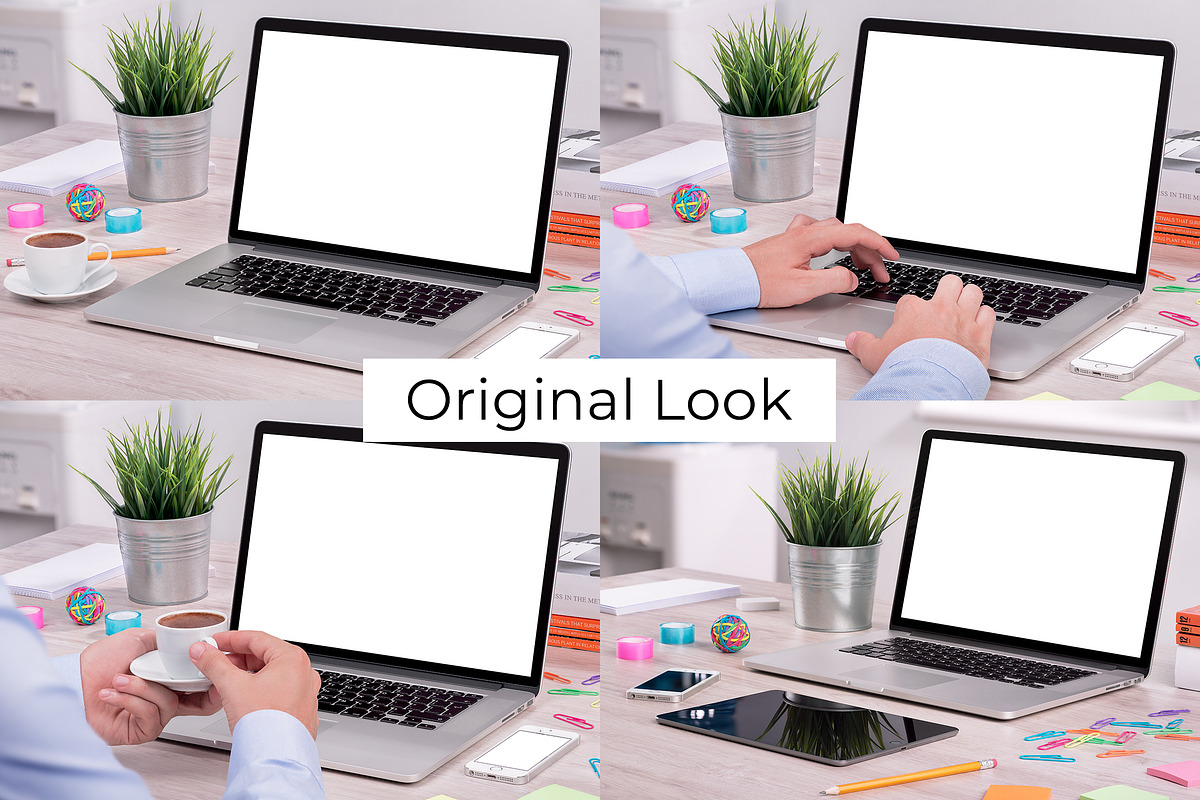 Macbook Workspace Mockups, an iPhone Mockup by Mockups & Illustrations (Photo 6 of 9)