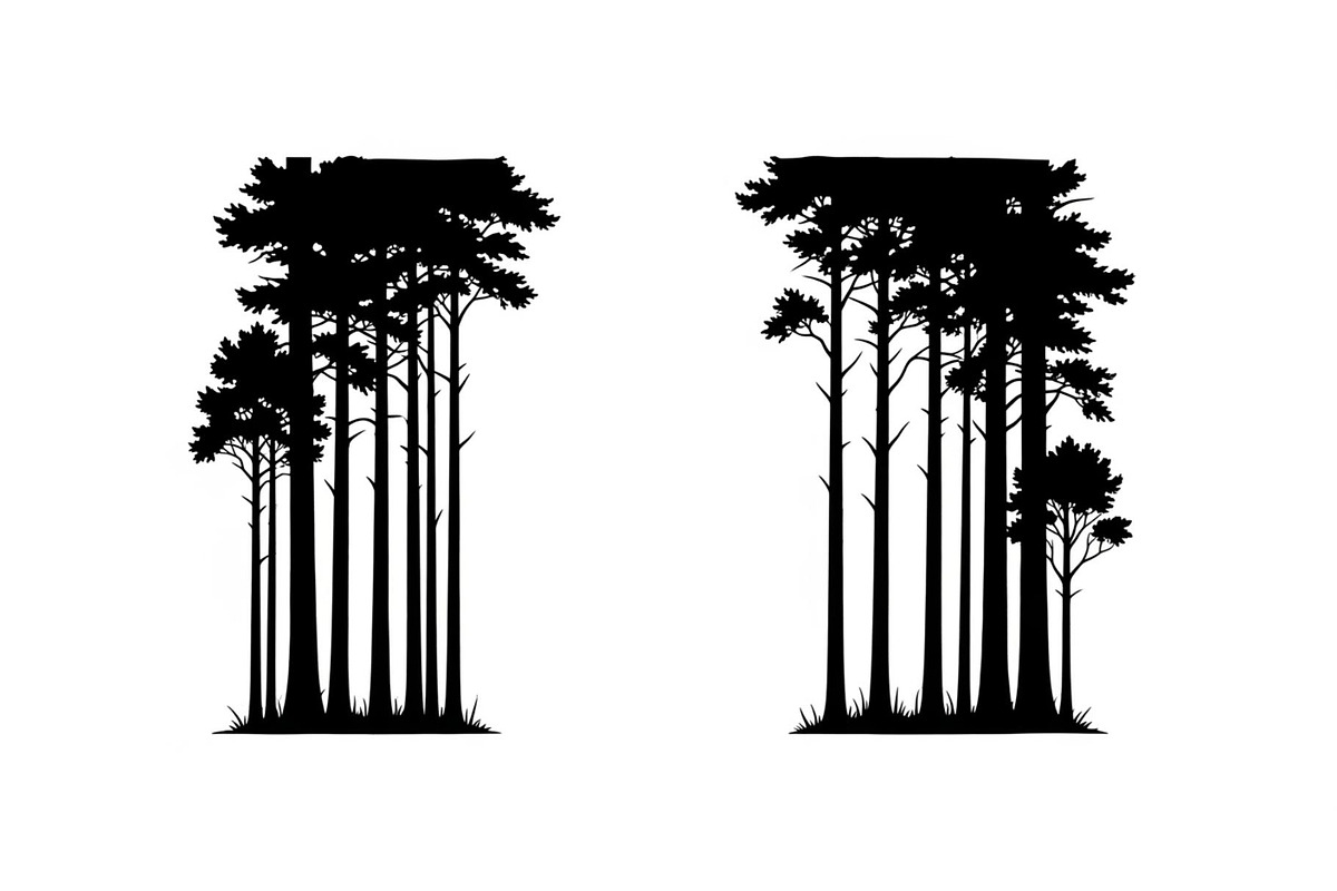 Forest Frame Silhouette SVG Bundle, an Illustration by jahid234 (Photo 16 of 51)
