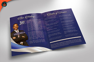 Blue And Silver Anniversary Program