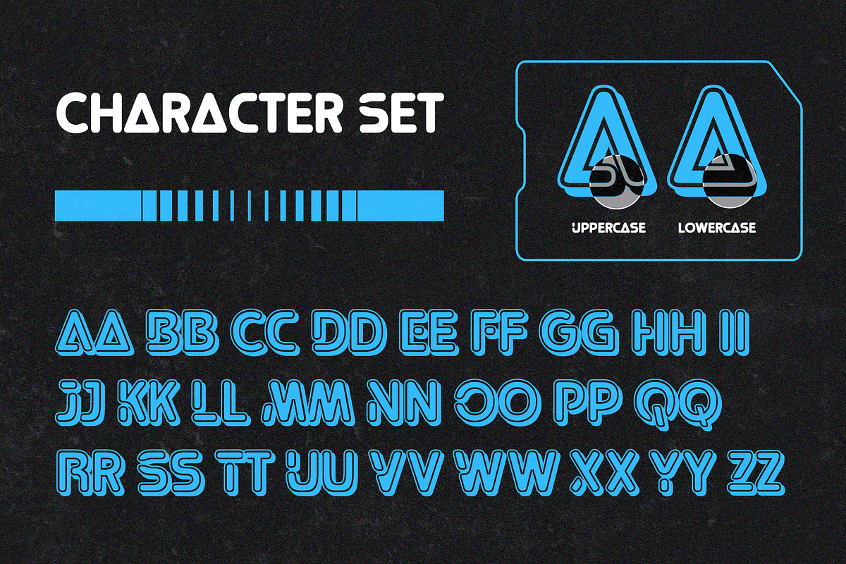 Aqeon - Layered Y2K Font, a Sans Serif Font by Drizy (Photo 3 of 8)