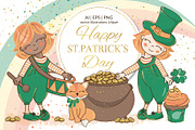 ST. PATRICK DAY Vector Illustration, a Decorative Illustration by FARAWAYKINGDOM (Thumbnail 1 of 7)