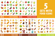 108 food icons, a Graphic by Giraffarte (Thumbnail 2 of 3)