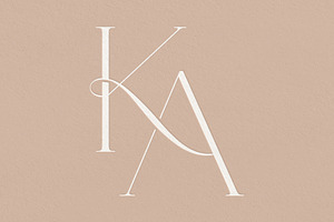 KA monogram, a Branding & Logo Template by LINKED LETTERS STUDIO