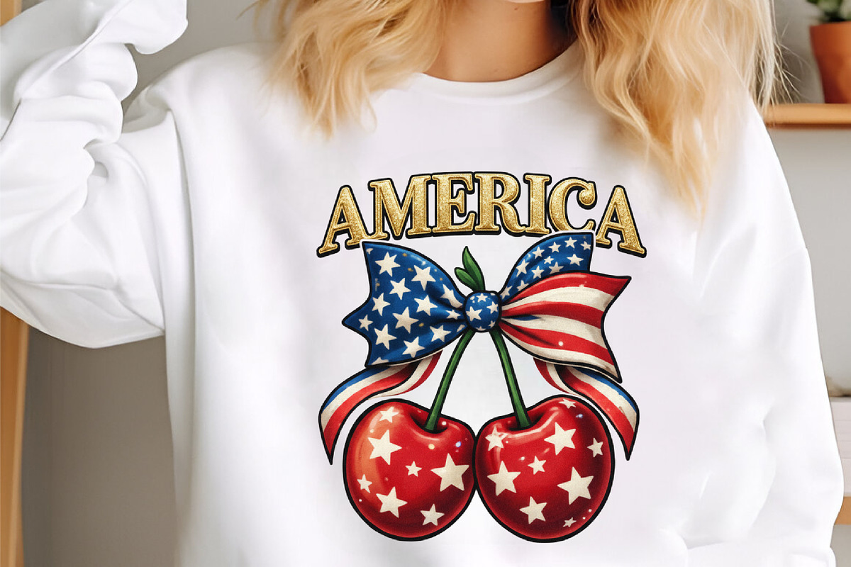 Faux Yarn Patriotic America Cherry, an Illustration by designcity5 (Photo 2 of 9)
