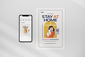 Stay At Home Pack, a Flyer Template by lilyshop