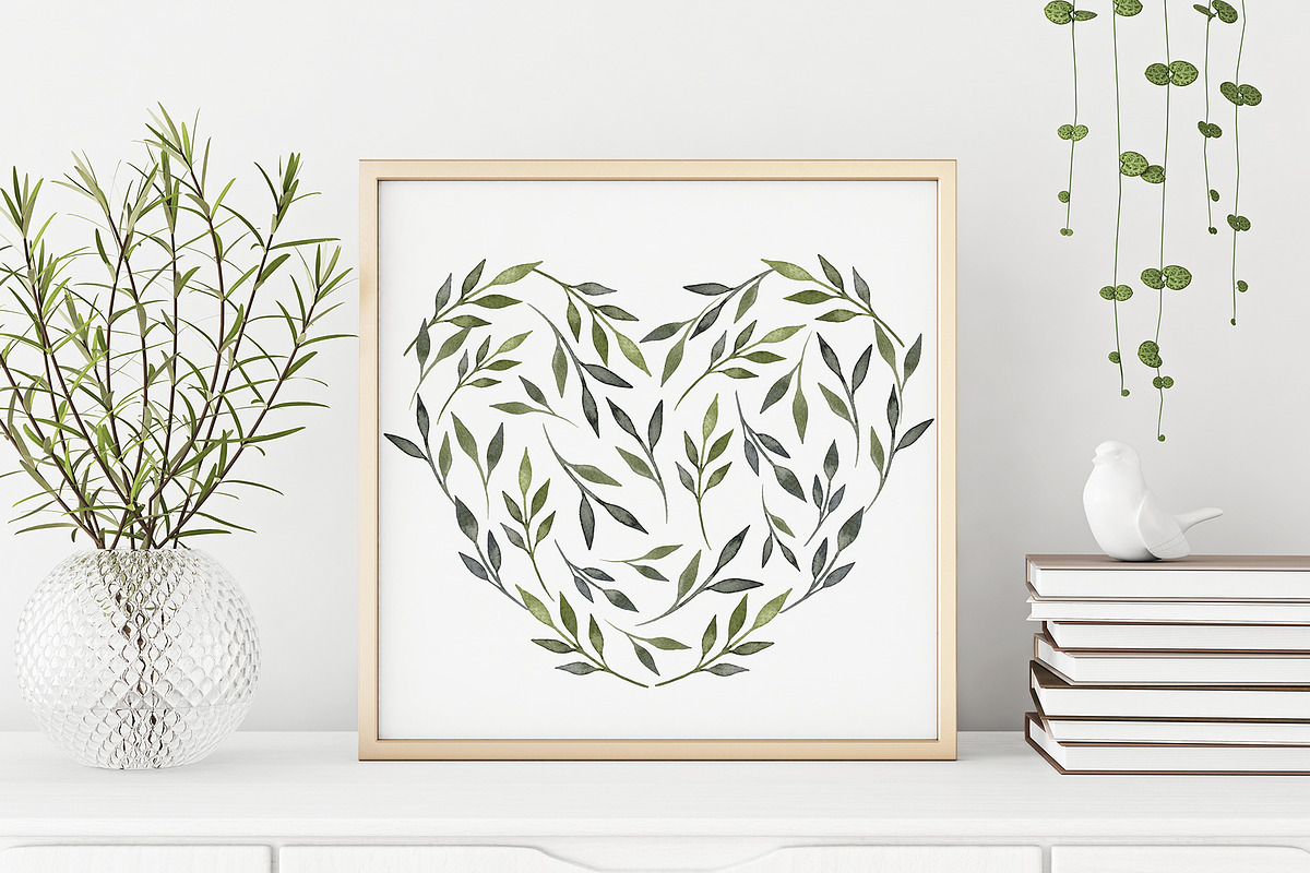 Leaves and watercolor shapes, a Decorative Illustration by Maria's little shop (Photo 9 of 10)