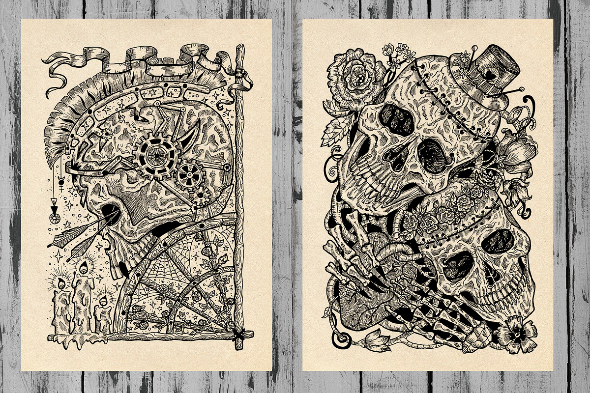 Evil skulls. Part 3, a Background Graphic by Samiramay (Photo 2 of 6)