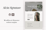 Alizia | WordPress, Elementor pro, a WordPress Template by DesignWithCris (Thumbnail 1 of 5)