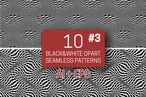 Black White Opart Patterns 3