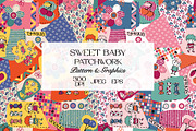Sweet Baby Patchwork Pattern, a Pattern Graphic by StudioGlouna (Thumbnail 1 of 9)