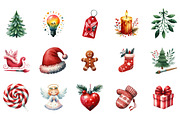 Brush Doodle Christmas Clipart, an Illustration by Designking (Thumbnail 2 of 5)