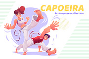 Capoeira action poses, an Illustration by VectorVision (Thumbnail 1 of 13)