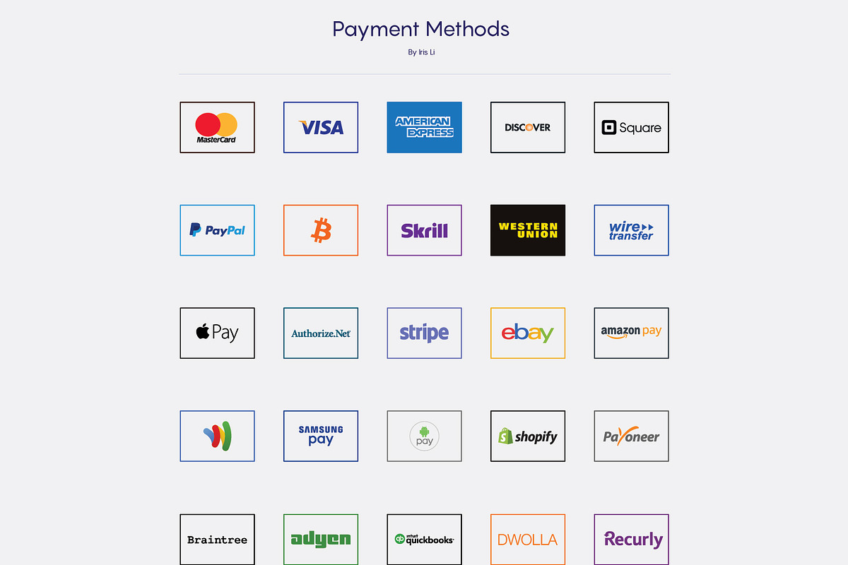Payment Methods, an Outline Icon by iris.design