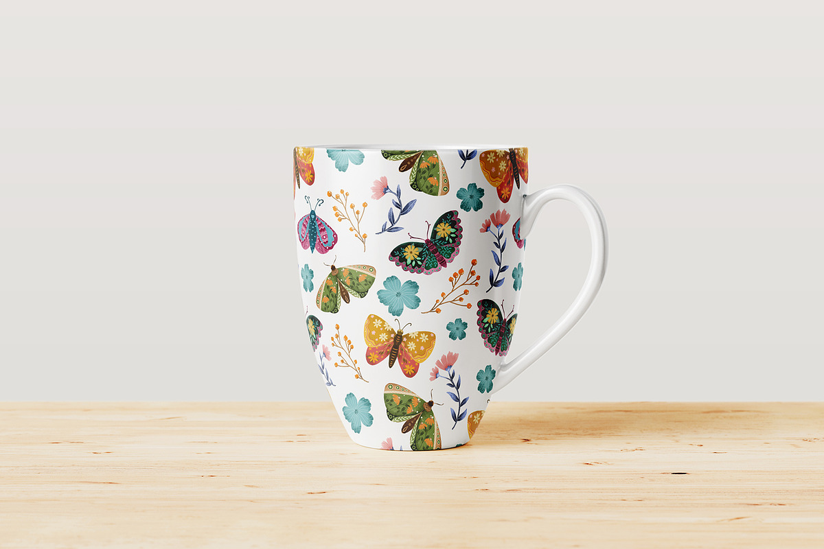 Flowery butterflies clipart set, an Animal Illustration by Yelloo Fish (Photo 9 of 14)