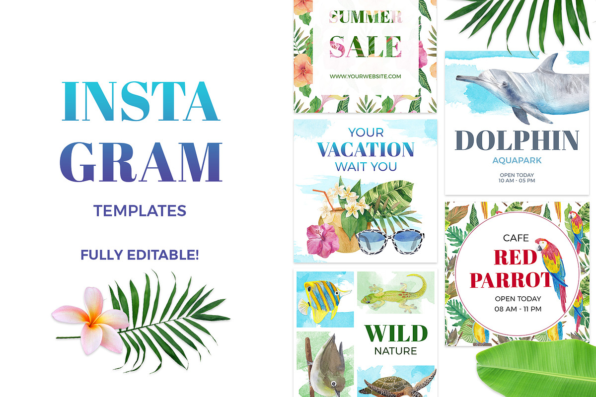 Hawaii - watercolor design bundle, an Illustration by Beauty Drops (Photo 7 of 8)