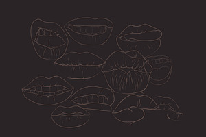 Lips Stamp Brushes For Procreate