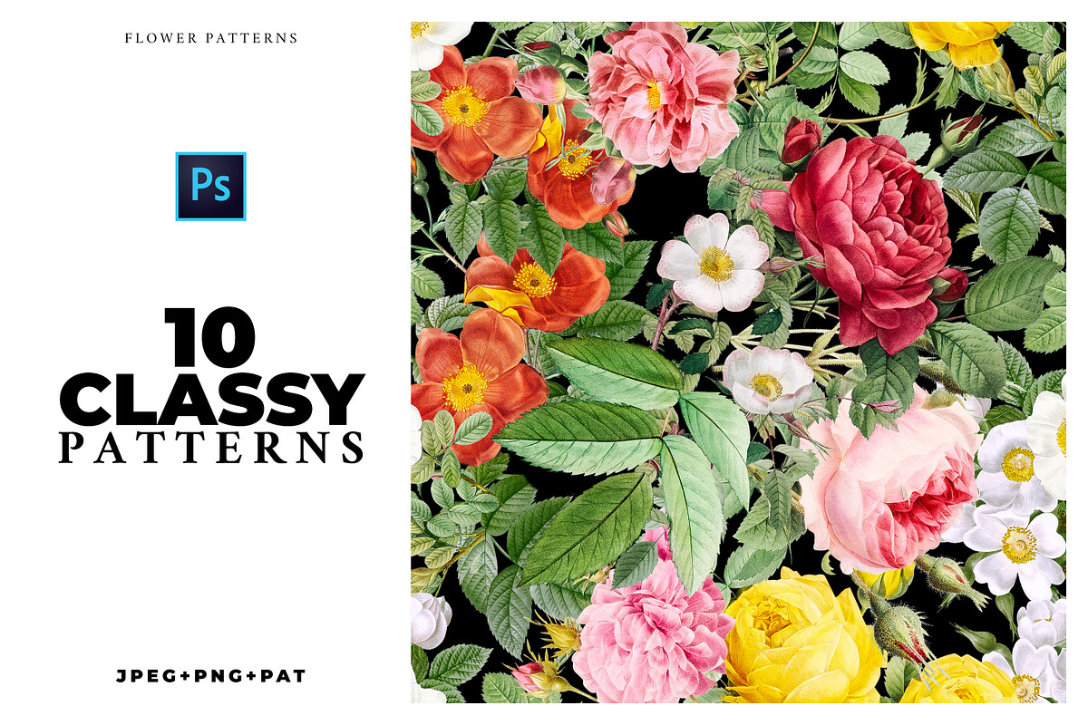 CLASSY - 10 Seamless Floral Patterns, a Pattern Graphic by AndrewPixel