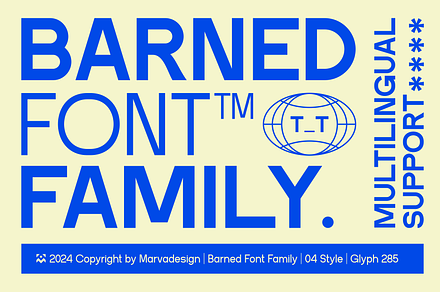 Barned - A Modern Family Sans Serif, a Sans Serif Font by Marvadesign