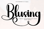 Blusing, a Handwritten Font by InermediaSTUDIO (Thumbnail 1 of 7)