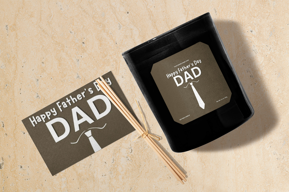 Fathers Day Candle Label Template, a Branding & Logo Template by KnowyourLabel (Photo 3 of 5)