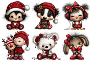 Christmas Animal Clipart Bundle, an Illustration by Pixels.Craft (Thumbnail 6 of 6)