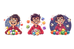Bingo winner cartoon vector, a Person Illustration by Stock-Smart-Start