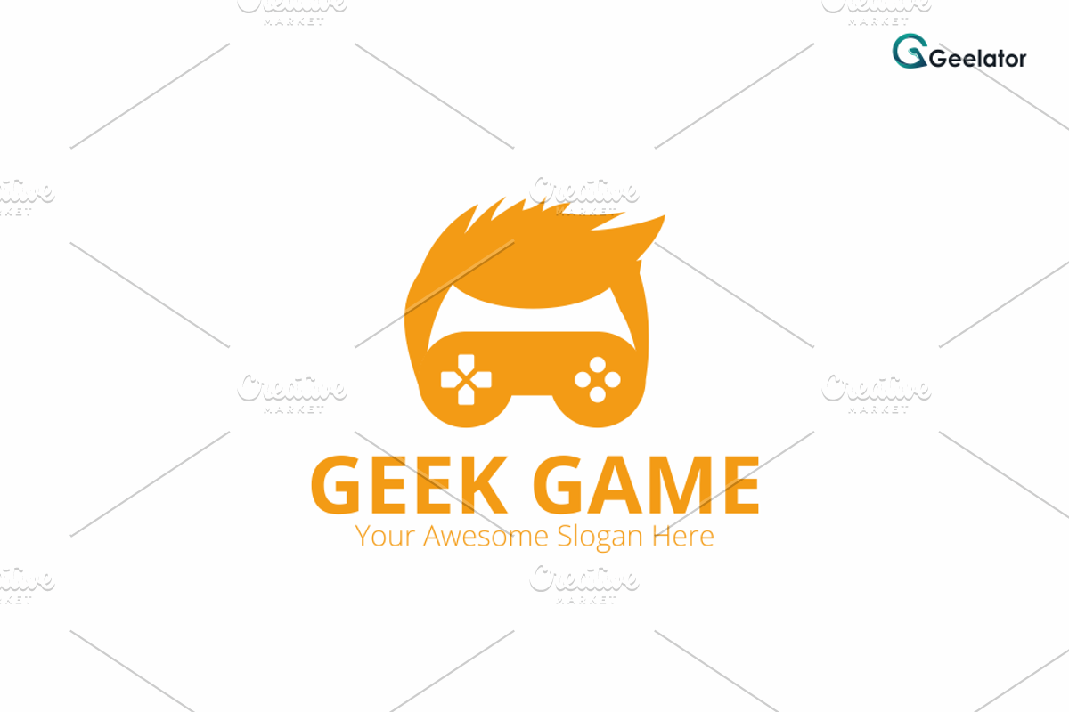 Geek Game Logo Template, a Branding & Logo Template by Geelator Studio (Photo 1 of 4)