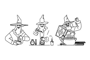 old alchemist vector, a Person Illustration by pikepicture