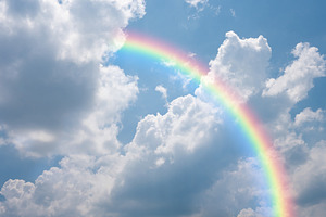 Rainbow and sky background