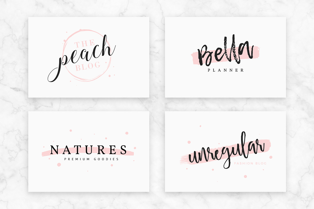 Feminine Branding Logos, a Branding & Logo Template by Davide Bassu