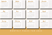 2025 CALENDAR CANVA TEMPLATE, a Stationery Template by The Little Lily Studio (Thumbnail 3 of 5)