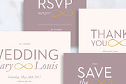 Set of Simple Wedding Invitation, an Invitation Template by stockhype (Thumbnail 2 of 2)