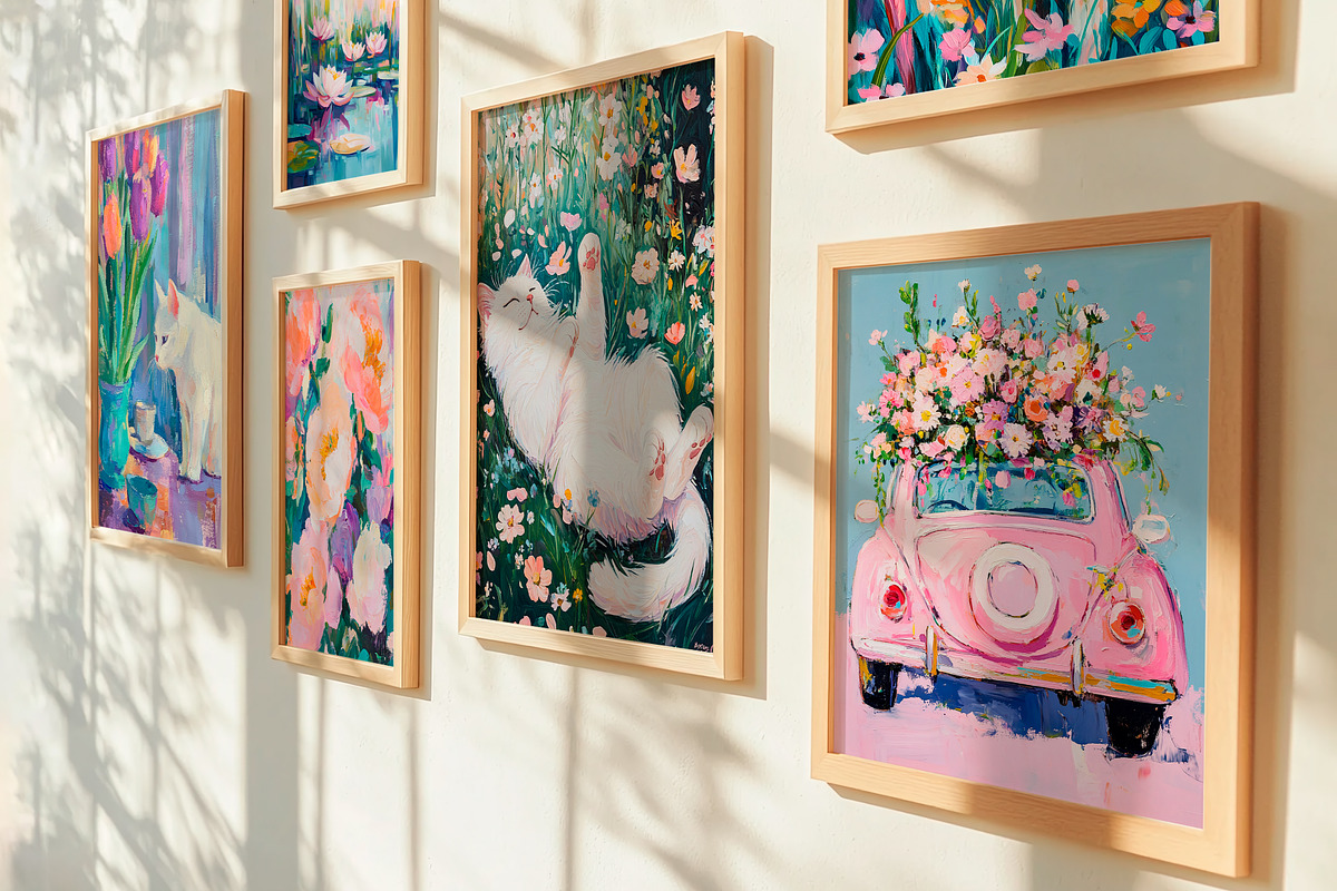 127 Spring Modern Prints Gallery, a Wallpaper Graphic by Feelsoul (Photo 10 of 13)