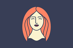 beauty face women hair salon logo, a Branding & Logo Template by devastd