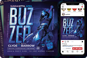 Night Club Party Flyer, a Flyer Template by regalDRAW