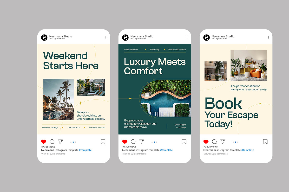 Resort Promotion Instagram Post, a Social Media Template by Neermana (Photo 4 of 4)